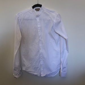 Zara man slim fit white button up shirt